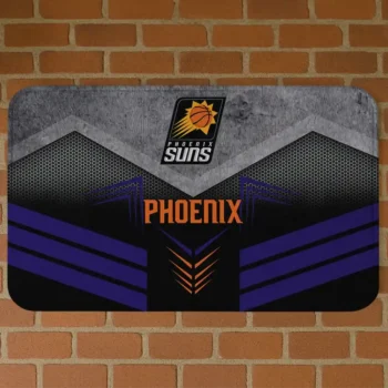 Phoenix Suns Chevron Points Purple Black Doormat