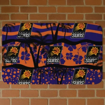 Phoenix Suns Palm Silhouette Purple Black Doormat