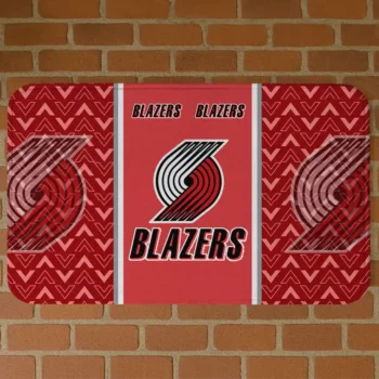 Portland Trail Blazers Chevron Stack Red Doormat