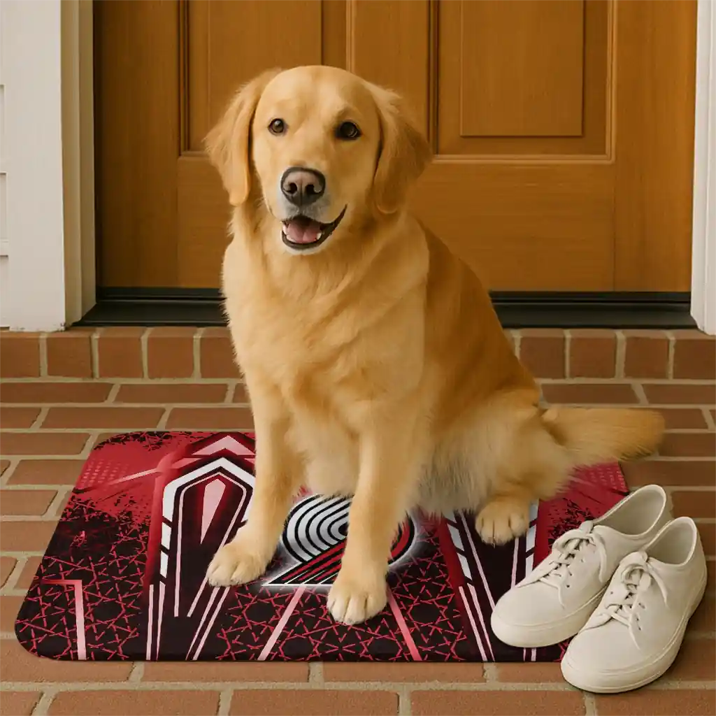 portland-trail-blazers-graphic-stripes-red-doormat-high-quality.webp