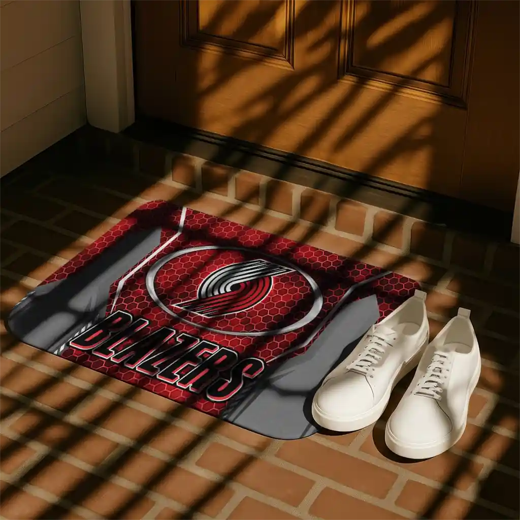 portland-trail-blazers-hexagon-oval-red-doormat-trendy.webp