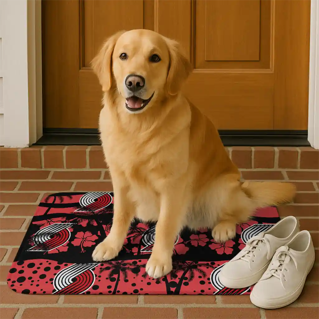 portland-trail-blazers-palm-silhouette-red-black-doormat-high-quality.webp