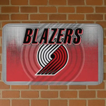 Portland Trail Blazers Pixel Blur Red Doormat