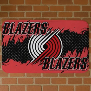 Portland Trail Blazers Plate Rip Red Doormat