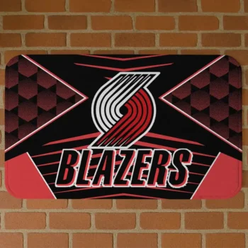 Portland Trail Blazers Techno Camo Red Black Doormat