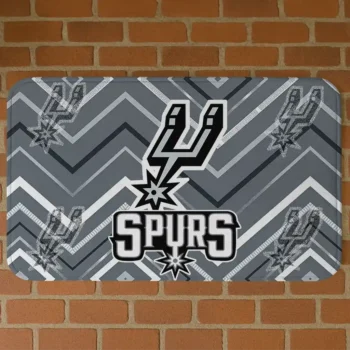 San Antonio Spurs Chevron Geometrics Silver Doormat