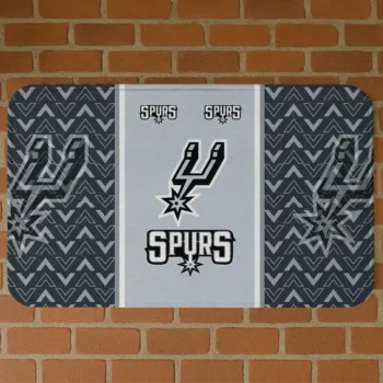 San Antonio Spurs Chevron Stack Silver Doormat