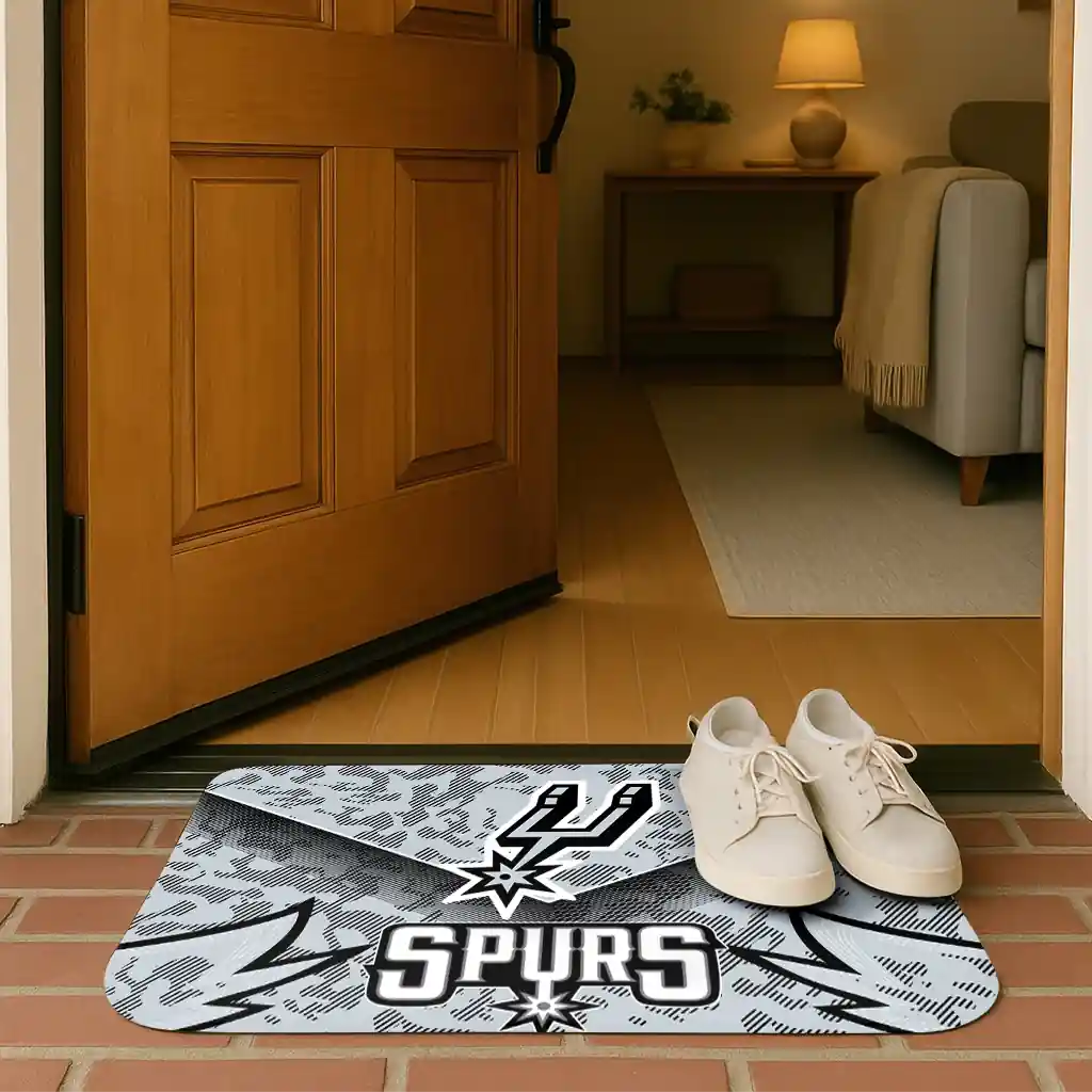 san-antonio-spurs-layered-lines-silver-doormat-fashion-forward.webp