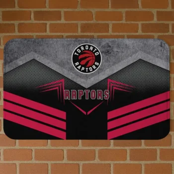 Toronto Raptors Chevron Points Red Black Doormat