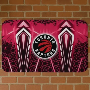 Toronto Raptors Graphic Stripes Red Doormat