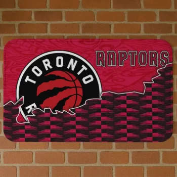 Toronto Raptors Tribal Detailing Red Black Doormat