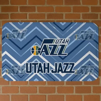 Utah Jazz Chevron Geometrics Navy Doormat