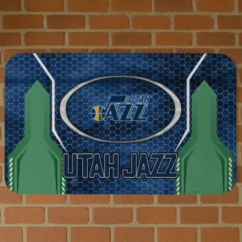 Utah Jazz Hexagon Oval Navy Doormat