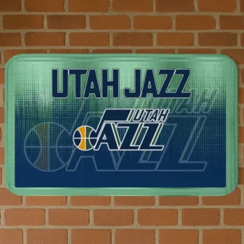 Utah Jazz Pixel Blur Navy Doormat