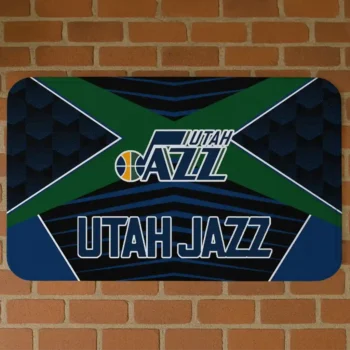 Utah Jazz Techno Camo Navy Black Doormat