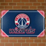 Washington Wizards Silver Halftone Blue Doormat