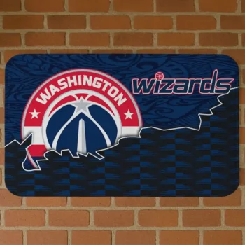 Washington Wizards Tribal Detailing Blue Black Doormat