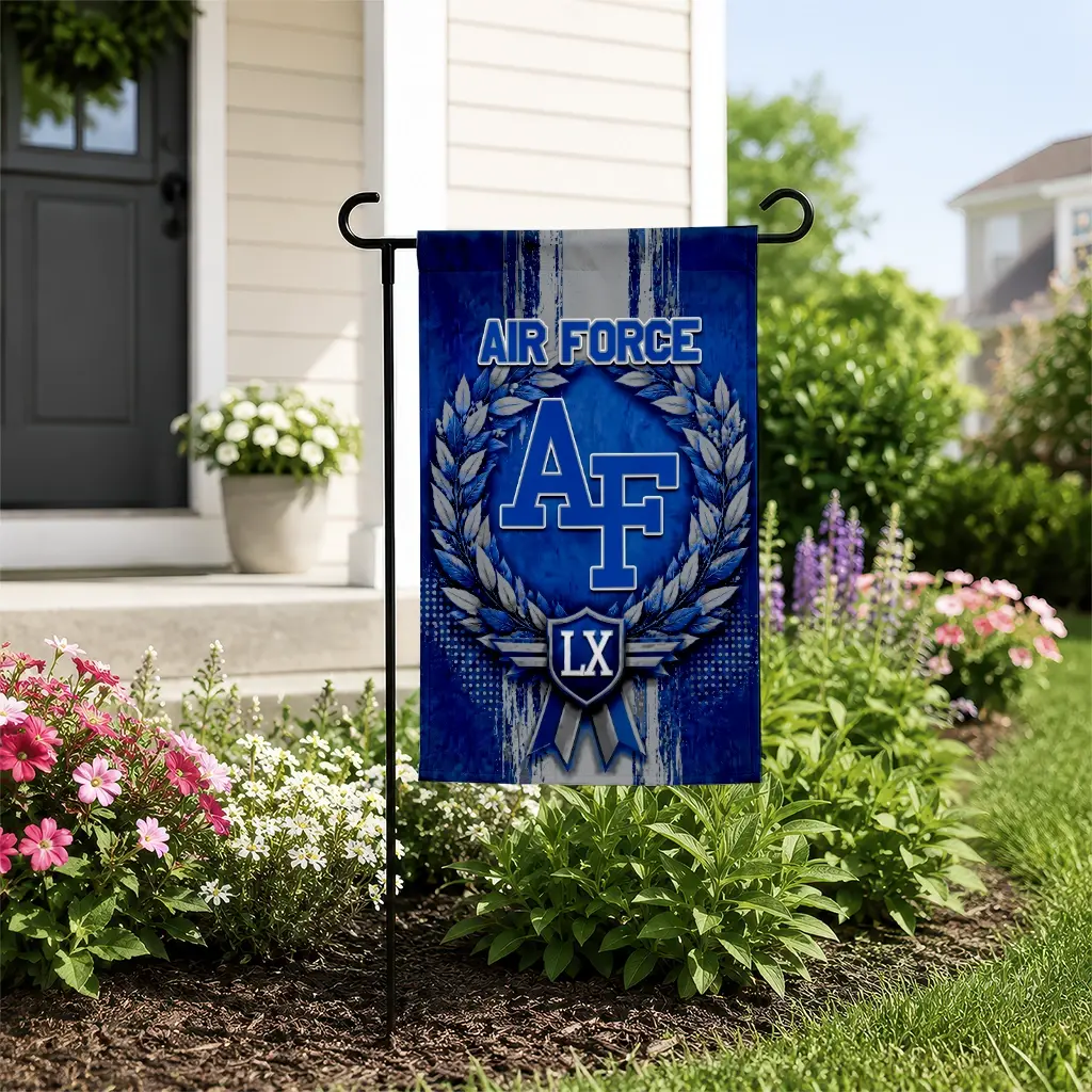 Air Force Falcons Garden Flag Customized Laurel Wreath Blue New Arrival Air Force Falcons Garden Flag Customized Laurel Wreath Blue New Arrival