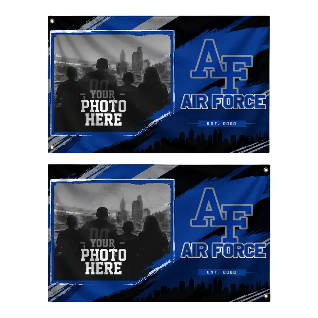 Air Force Falcons House Flag Customized Framed Photo Blue Black Fashion Forward Air Force Falcons House Flag Customized Framed Photo Blue Black Fashion Forward