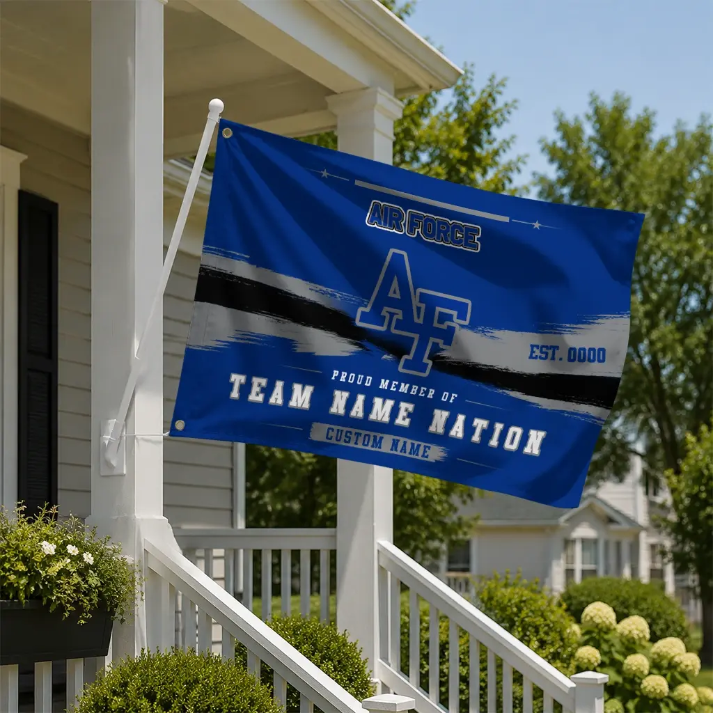Air Force Falcons House Flag Personalized Brushed Streaks Blue New Arrival Air Force Falcons House Flag Personalized Brushed Streaks Blue New Arrival