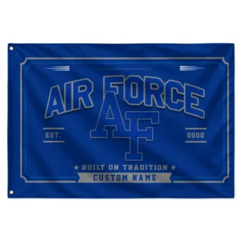 Air Force Falcons House Flag Personalized Ornate Border Blue Best Selling