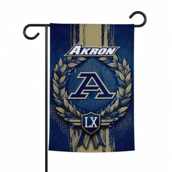 Akron Zips Garden Flag Custom Laurel Wreath Blue Best Selling
