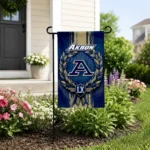 Akron Zips Garden Flag Custom Laurel Wreath Blue Best Selling