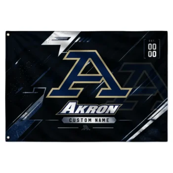 Akron Zips House Flag Custom Speed Slashes Blue Best Selling