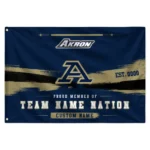Akron Zips House Flag Customized Brushed Streaks Blue Best Selling