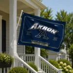 Akron Zips House Flag Customized Ornate Border Blue Best Selling