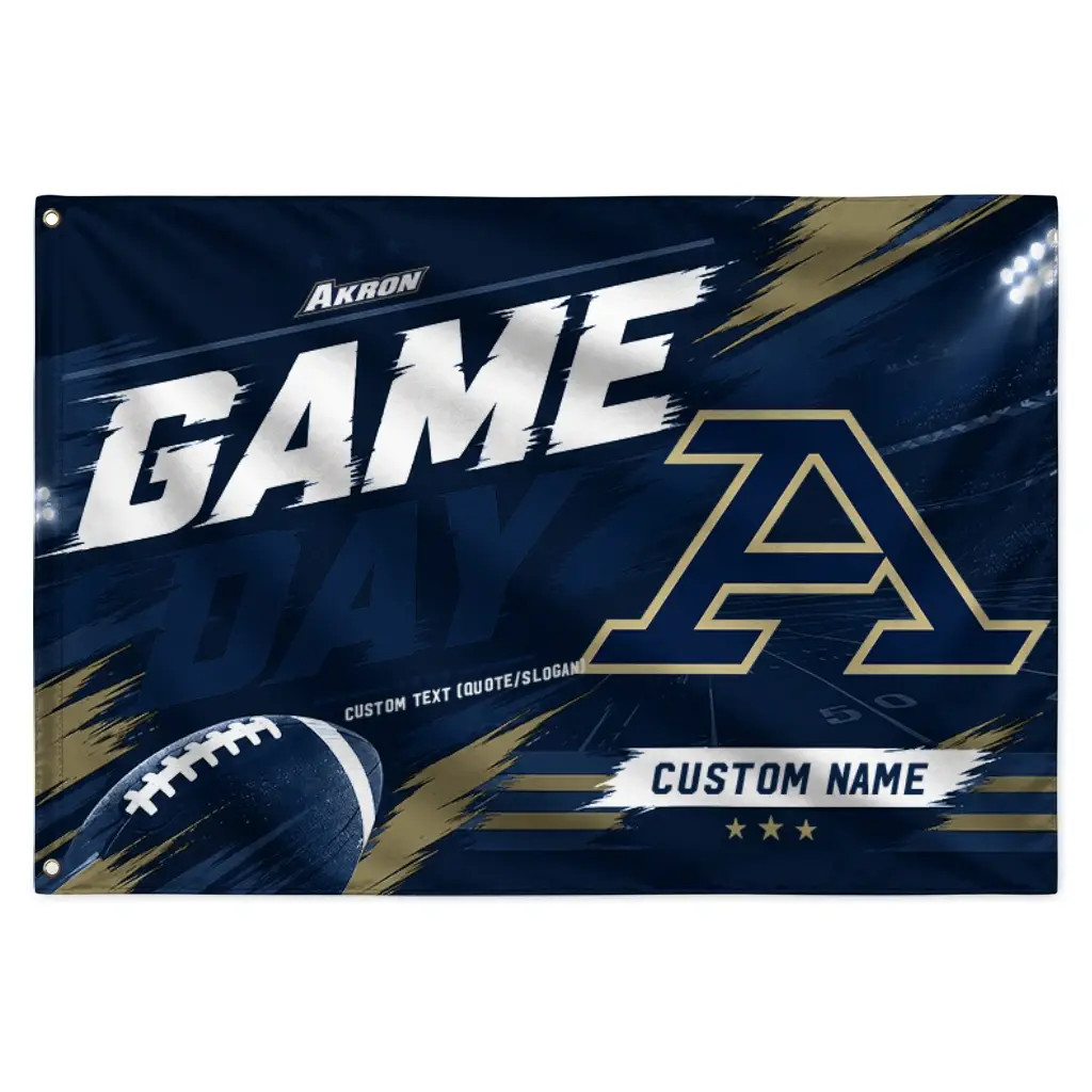 Akron Zips House Flag Personalized Action Streaks Blue Best Selling Akron Zips House Flag Personalized Action Streaks Blue Best Selling