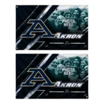 Akron Zips House Flag Personalized Diagonal Stripes Blue Best Selling