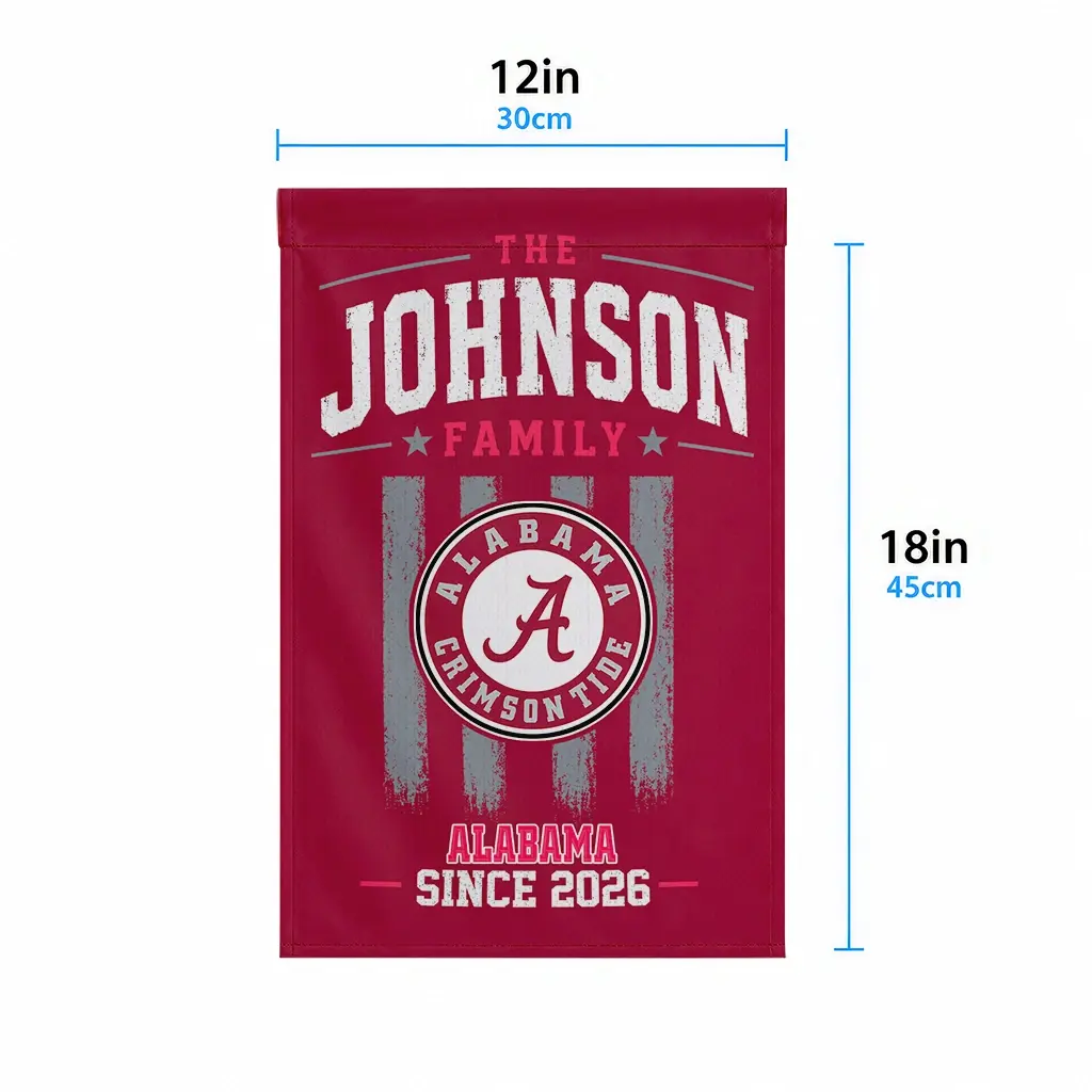 Alabama Crimson Tide Garden Flag Custom Distressed Stripes Crimson High Quality Alabama Crimson Tide Garden Flag Custom Distressed Stripes Crimson High Quality