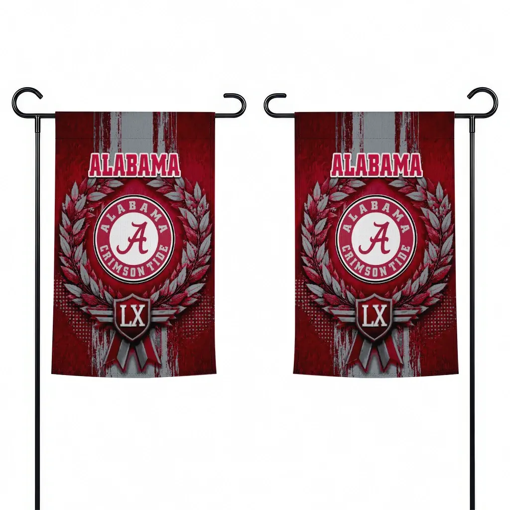 Alabama Crimson Tide Garden Flag Custom Laurel Wreath Crimson Fashion Forward Alabama Crimson Tide Garden Flag Custom Laurel Wreath Crimson Fashion Forward