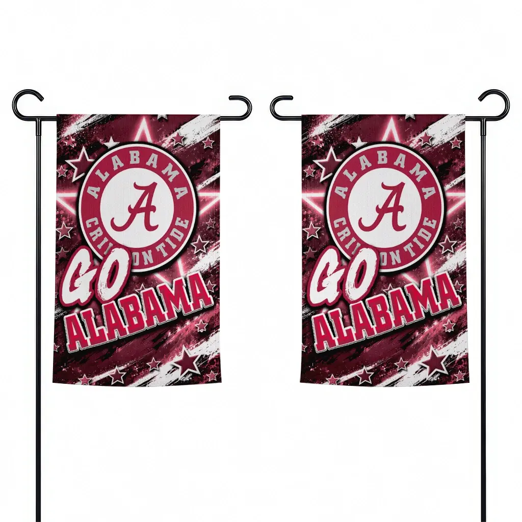 Alabama Crimson Tide Garden Flag Personalized Glowing Star Crimson Fashion Forward Alabama Crimson Tide Garden Flag Personalized Glowing Star Crimson Fashion Forward