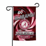Alabama Crimson Tide Garden Flag Personalized Swirl Vortex Crimson Best Selling