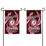 Alabama Crimson Tide Garden Flag Personalized Swirl Vortex Crimson Best Selling