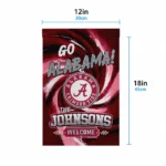 Alabama Crimson Tide Garden Flag Personalized Swirl Vortex Crimson Best Selling