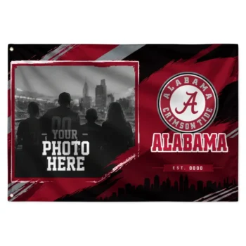 Alabama Crimson Tide House Flag Custom Framed Photo Crimson Black Best Selling