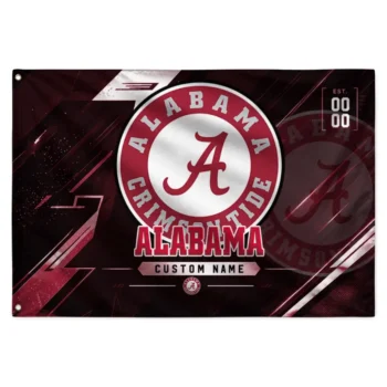 Alabama Crimson Tide House Flag Custom Speed Slashes Crimson Best Selling