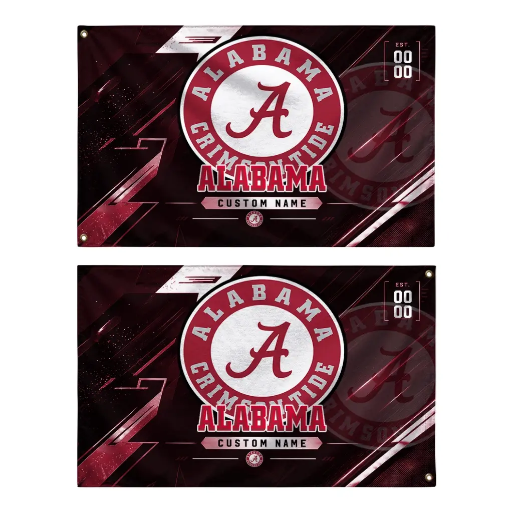 Alabama Crimson Tide House Flag Custom Speed Slashes Crimson Fashion Forward Alabama Crimson Tide House Flag Custom Speed Slashes Crimson Fashion Forward