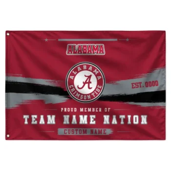 Alabama Crimson Tide House Flag Customized Brushed Streaks Crimson Best Selling