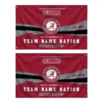 Alabama Crimson Tide House Flag Customized Brushed Streaks Crimson Best Selling