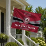 Alabama Crimson Tide House Flag Customized Brushed Streaks Crimson Best Selling