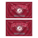 Alabama Crimson Tide House Flag Customized Ornate Border Crimson Best Selling