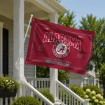 Alabama Crimson Tide House Flag Customized Ornate Border Crimson Best Selling