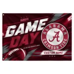 Alabama Crimson Tide House Flag Personalized Action Streaks Crimson Best Selling