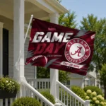 Alabama Crimson Tide House Flag Personalized Action Streaks Crimson Best Selling
