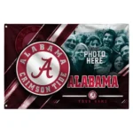 Alabama Crimson Tide House Flag Personalized Diagonal Stripes Crimson Best Selling