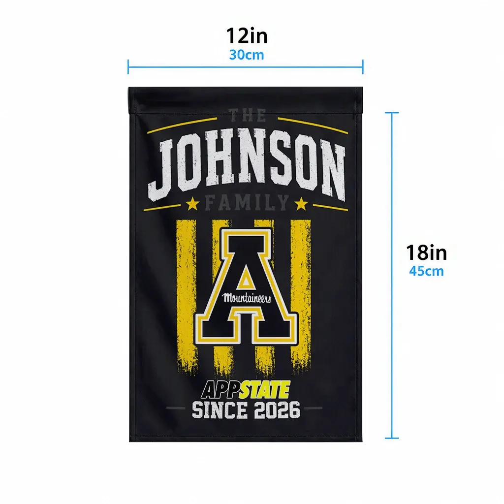 Appalachian State Mountaineers Garden Flag Custom Distressed Stripes Black High Quality Appalachian State Mountaineers Garden Flag Custom Distressed Stripes Black High Quality